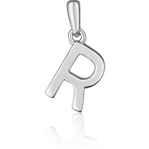 JVD Minimalistický strieborný prívesok písmeno "R" SVLP0948XH2000R JVD Minimalistický strieborný prívesok písmeno "R" SVLP0948XH2000R