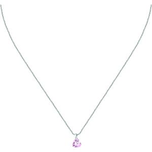 La Petite Story Nežný strieborný náhrdelník s ružovým srdiečkom Silver LPS10AWV33 La Petite Story Nežný strieborný náhrdelník s ružovým srdiečkom Silver LPS10AWV33