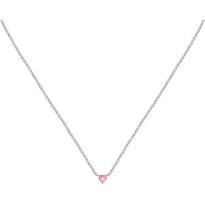 La Petite Story Strieborný náhrdelník s ružovým srdiečkom Silver LPS10AWV16 La Petite Story Strieborný náhrdelník s ružovým srdiečkom Silver LPS10AWV16