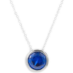 Modesi Strieborný náhrdelník Dark Blue QJPY5039LW (retiazka, prívesok) Modesi Strieborný náhrdelník Dark Blue QJPY5039LW (retiazka, prívesok)