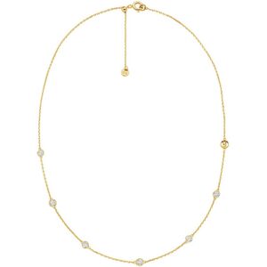 Michael Kors Elegantný pozlátený náhrdelník so zirkónmi Brilliance Kors MKC1714CZ710 Michael Kors Elegantný pozlátený náhrdelník so zirkónmi Brilliance Kors MKC1714CZ710