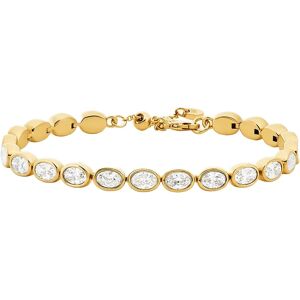 Michael Kors Pozlátený náramok s kubickými zirkónmi Bezel MKJ8470710 Michael Kors Pozlátený náramok s kubickými zirkónmi Bezel MKJ8470710