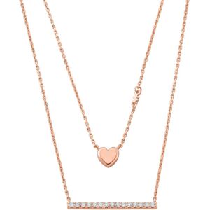 Michael Kors Dvojitý pozlátený náhrdelník Love Kors MKC1675CZ791 Michael Kors Dvojitý pozlátený náhrdelník Love Kors MKC1675CZ791