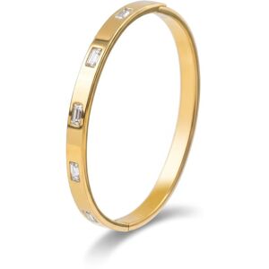 Marc Malone Elegantný pevný náramok s čírymi kryštálmi Doré MCB250400G Marc Malone Elegantný pevný náramok s čírymi kryštálmi Doré MCB250400G