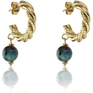Marc Malone Módne pozlátené náušnice Grace Green Earrings MCE23004G Marc Malone Módne pozlátené náušnice Grace Green Earrings MCE23004G