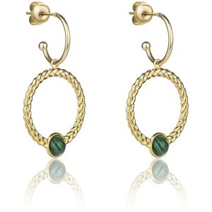 Marc Malone Pozlátené náušnice 2v1 Ellie Green Earrings MCE23001G Marc Malone Pozlátené náušnice 2v1 Ellie Green Earrings MCE23001G