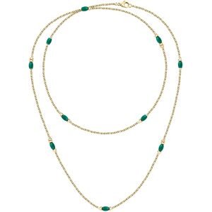 Morellato Dvojitý pozlátený náhrdelník s korálkami Colori SAXQ01 Morellato Dvojitý pozlátený náhrdelník s korálkami Colori SAXQ01