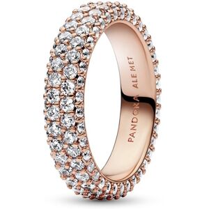 Pandora Elegantný pozlátený prsteň so zirkónmi Timeless Rose 182629C01 54 mm Pandora Elegantný pozlátený prsteň so zirkónmi Timeless Rose 182629C01 54 mm
