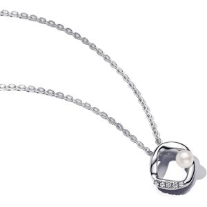 Pandora Elegantný strieborný náhrdelník s kultivovanou perlou 393303C01-45 Pandora Elegantný strieborný náhrdelník s kultivovanou perlou 393303C01-45