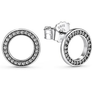 Pandora Kruhové náušnice s kryštálmi 290585CZ Pandora Kruhové náušnice s kryštálmi 290585CZ