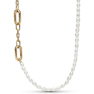 Pandora Luxusný pozlátený náhrdelník s pravými perlami Shine Me 362302C01-45 Pandora Luxusný pozlátený náhrdelník s pravými perlami Shine Me 362302C01-45