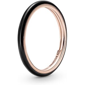 Pandora Minimalistický bronzový prsteň s čiernym smaltom Rose 189655C01 52 mm Pandora Minimalistický bronzový prsteň s čiernym smaltom Rose 189655C01 52 mm