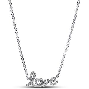Pandora Originálny strieborný náhrdelník Love Moments 393076C01-45 Pandora Originálny strieborný náhrdelník Love Moments 393076C01-45