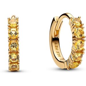 Pandora Pozlátené kruhy so žltými kryštálmi Timeless Shine 263849C01 Pandora Pozlátené kruhy so žltými kryštálmi Timeless Shine 263849C01