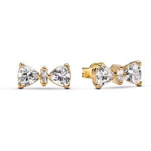 Pandora Trblietavé pozlátené náušnice mašličky Timeless Shine 263507C01 Pandora Trblietavé pozlátené náušnice mašličky Timeless Shine 263507C01