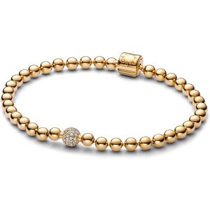 Pandora Pozlátený korálkový náramok Signature Shine 568342C01 21 cm Pandora Pozlátený korálkový náramok Signature Shine 568342C01 21 cm