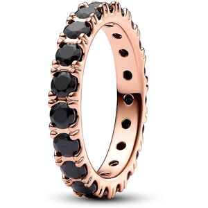 Pandora Pozlátený prsteň s čiernymi krištáľmi Rose Timeless 180050C02 56 mm Pandora Pozlátený prsteň s čiernymi krištáľmi Rose Timeless 180050C02 56 mm