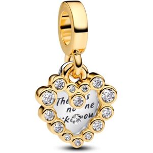Pandora Pôvabný bicolor prívesok Trblietavé srdce ME Shine 763765C01 Pandora Pôvabný bicolor prívesok Trblietavé srdce ME Shine 763765C01