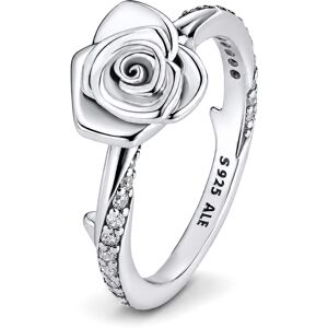 Pandora Pôvabný strieborný prsteň Rozkvitnutá ruža 193215C01 54 mm Pandora Pôvabný strieborný prsteň Rozkvitnutá ruža 193215C01 54 mm