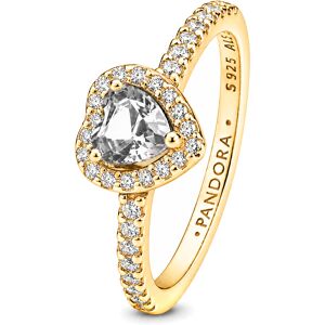 Pandora Romantický pozlátený prsteň srdca 168421C01 58 mm Pandora Romantický pozlátený prsteň srdca 168421C01 58 mm
