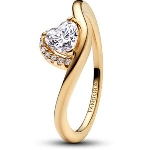 Pandora Romantický pozlátený prsteň Zvlnené srdce Shine Timeless 163660C01 54 mm Pandora Romantický pozlátený prsteň Zvlnené srdce Shine Timeless 163660C01 54 mm