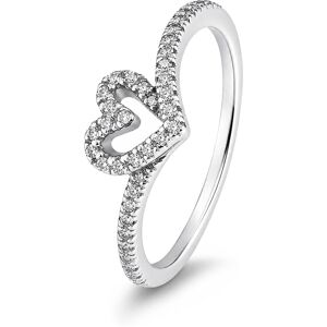Pandora Romantický strieborný prsteň so srdiečkom Timeless 199302C01 50 mm Pandora Romantický strieborný prsteň so srdiečkom Timeless 199302C01 50 mm