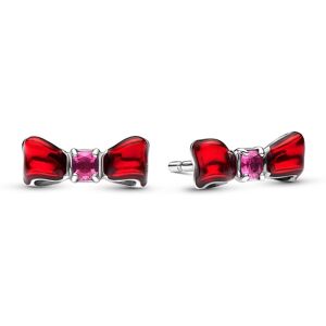 Pandora Strieborné náušnice Snehulienkina mašlička Disney 293779C01 Pandora Strieborné náušnice Snehulienkina mašlička Disney 293779C01