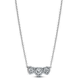 Pandora Strieborný náhrdelník Trojité srdce Timeless 394412C01-45 Pandora Strieborný náhrdelník Trojité srdce Timeless 394412C01-45