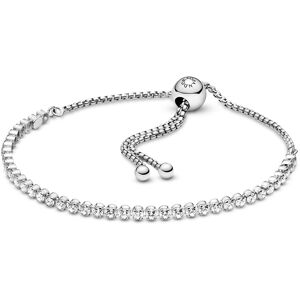 Pandora Strieborný posuvný náramok s čírymi zirkónmi Timeless 599375C01 23 cm Pandora Strieborný posuvný náramok s čírymi zirkónmi Timeless 599375C01 23 cm
