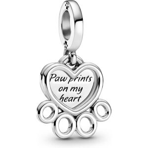 Pandora Strieborný prívesok Srdce a odtlačok labky Moments 799360C00 Pandora Strieborný prívesok Srdce a odtlačok labky Moments 799360C00
