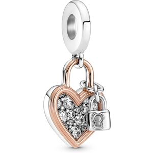 Pandora Bicolor prívesok Srdiečko so zámkom Moments Rose 780087C01 Pandora Bicolor prívesok Srdiečko so zámkom Moments Rose 780087C01