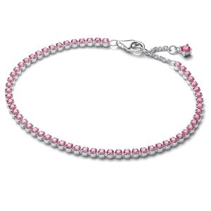 Pandora Tenisový náramok s ružovými zirkónmi Timeless 593927C02 18 cm Pandora Tenisový náramok s ružovými zirkónmi Timeless 593927C02 18 cm
