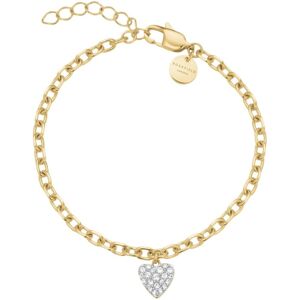 Rosefield Dámsky pozlátený náramok s kryštálmi Chunky Heart JBCHG-J1279 Rosefield Dámsky pozlátený náramok s kryštálmi Chunky Heart JBCHG-J1279