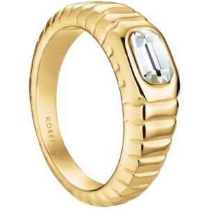 Rosefield Úchvatný pozlátený prsteň z ocele s kryštálom Iconic JROR 54 mm Rosefield Úchvatný pozlátený prsteň z ocele s kryštálom Iconic JROR 54 mm