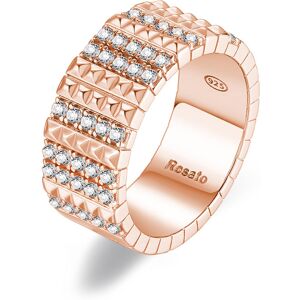 Rosato Blyštivý bronzový prsteň so zirkónmi Cubica RZCU58 58 mm Rosato Blyštivý bronzový prsteň so zirkónmi Cubica RZCU58 58 mm