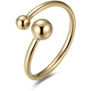 S'Agapõ Minimalistický pozlátený otvorený prsteň z ocele Click SCK145 S'Agapõ Minimalistický pozlátený otvorený prsteň z ocele Click SCK145