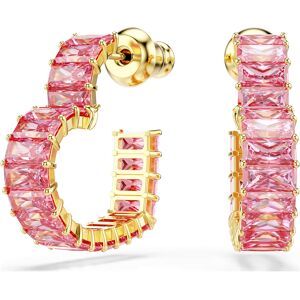 Swarovski Pozlátené srdiečkové náušnice s ružovými Swarovski zirkónmi Matrix 5706340 Swarovski Pozlátené srdiečkové náušnice s ružovými Swarovski zirkónmi Matrix 5706340