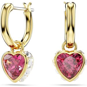 Swarovski Romantické pozlátené náušnice 2v1 Heart Chroma 5684760 Swarovski Romantické pozlátené náušnice 2v1 Heart Chroma 5684760