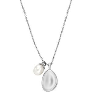Skagen Pôvabný oceľový náhrdelník s pravou perlou Agnethe SKJ1831040 Skagen Pôvabný oceľový náhrdelník s pravou perlou Agnethe SKJ1831040