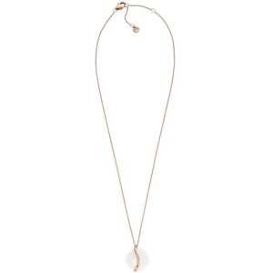 Skagen Pôvabný bronzový náhrdelník s bielym sklom Sofie Sea Glass SKJ1813791 Skagen Pôvabný bronzový náhrdelník s bielym sklom Sofie Sea Glass SKJ1813791