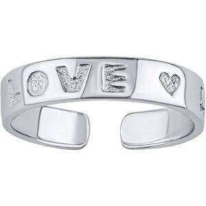 Silvego Otvorený strieborný prsteň na nohu Aisha s nápisom Love PRM11520R Silvego Otvorený strieborný prsteň na nohu Aisha s nápisom Love PRM11520R