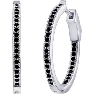 Silvego Strieborné kruhové náušnice MILLA 22 mm s čiernymi Brilliance Zirconia JJJE0106EBCK Silvego Strieborné kruhové náušnice MILLA 22 mm s čiernymi Brilliance Zirconia JJJE0106EBCK