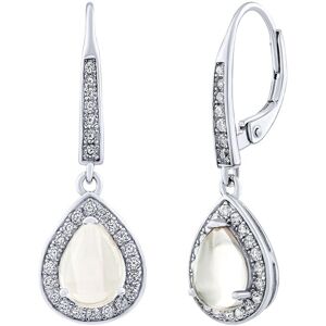 Silvego Strieborné náušnice BRISA s Mesačným kameňom a Brilliance Zirconia JJJ1141EMS Silvego Strieborné náušnice BRISA s Mesačným kameňom a Brilliance Zirconia JJJ1141EMS