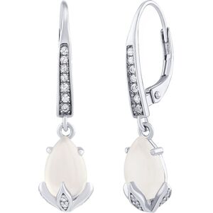 Silvego Strieborné náušnice Clarissa s mesačným kameňom a Brilliance Zirconia JJJ1267EMS Silvego Strieborné náušnice Clarissa s mesačným kameňom a Brilliance Zirconia JJJ1267EMS