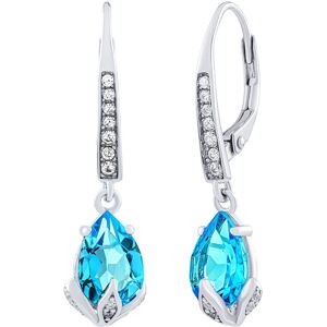 Silvego Strieborné náušnice Clarissa so Swiss Blue Topaz a Brilliance Zirconia JJJ1267ETS Silvego Strieborné náušnice Clarissa so Swiss Blue Topaz a Brilliance Zirconia JJJ1267ETS