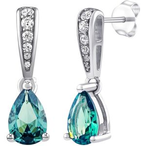 Silvego Strieborné náušnice Ella so syntetickým paraiba turmalínom a Brilliance Zirconia MSS195EPAR Silvego Strieborné náušnice Ella so syntetickým paraiba turmalínom a Brilliance Zirconia MSS195EPAR