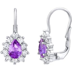 Silvego Strieborné náušnice fialové sa Swarovski Zirkónia SILVEGO31866F Silvego Strieborné náušnice fialové sa Swarovski Zirkónia SILVEGO31866F