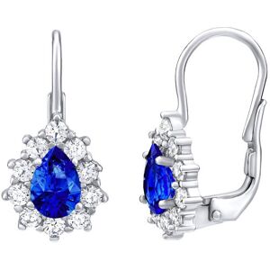 Silvego Strieborné náušnice s modrým kameňom Swarovski ® Created Stones SILVEGO31866D Silvego Strieborné náušnice s modrým kameňom Swarovski ® Created Stones SILVEGO31866D