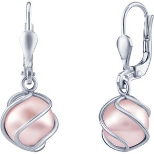 Silvego Strieborné náušnice s ružovou Swarovski ® Perlou SILVEGOB31644SWP Silvego Strieborné náušnice s ružovou Swarovski ® Perlou SILVEGOB31644SWP