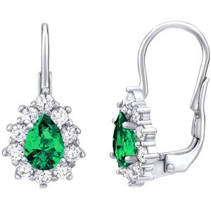 Silvego Strieborné náušnice so zeleným kameňom Swarovski Created Stones SILVEGO31866G Silvego Strieborné náušnice so zeleným kameňom Swarovski Created Stones SILVEGO31866G